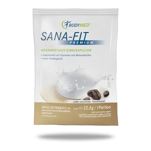 Sana Fit Premium Latte macchiato Portionsbeutel MHD 01/26