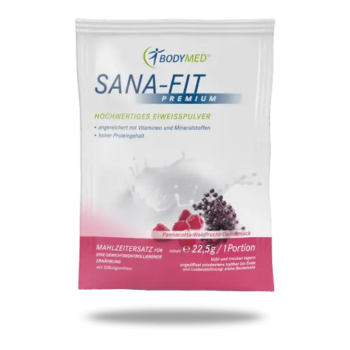 Sana Fit Premium Pannacotta Waldfrucht Portionsbeutel